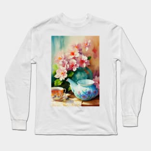 Watercolor teapot Long Sleeve T-Shirt